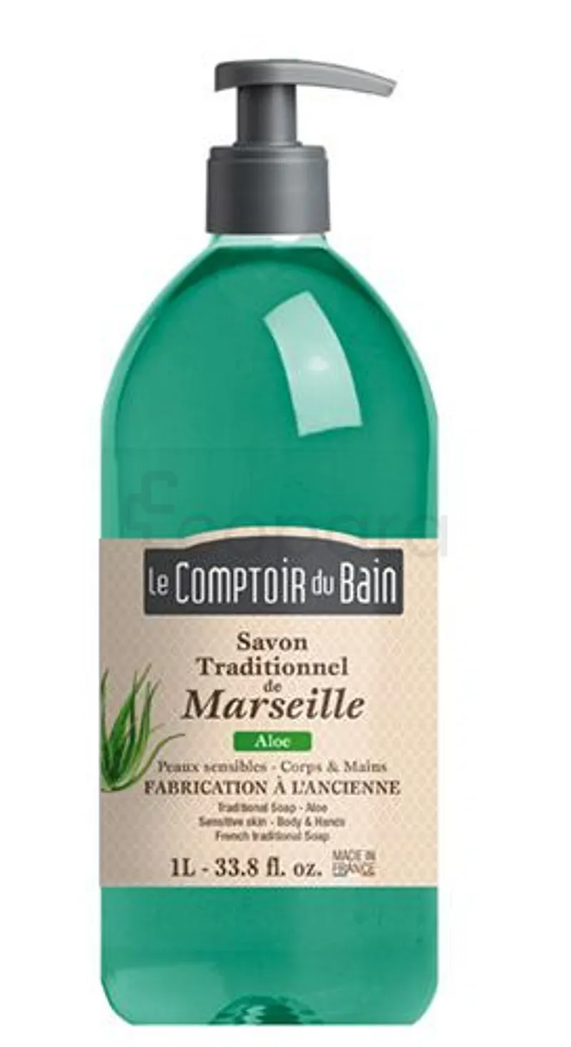 LE COMPTOIR DU BAIN SAVON TRADITIONNEL MARSEILLE ALOE 1L REFERENCE CB_SMT018