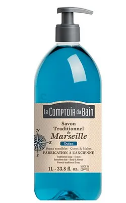 LE COMPTOIR DU BAIN SAVON TRADITIONNEL MARSEILLE OCEAN 1L REFERENCE CB_SMT020