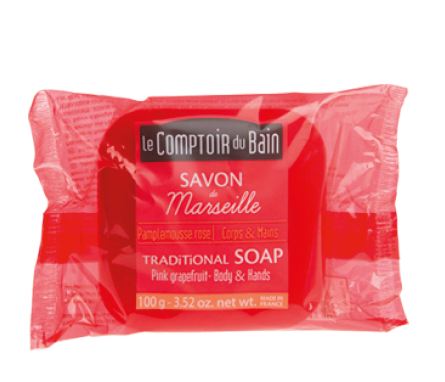 LE COMPTOIR DU BAIN SAVON MARSEILLE ROSE 100G REFERENCE CB_SVM007