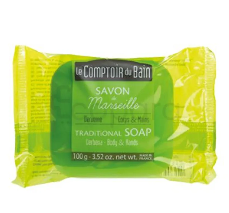 LE COMPTOIR DU BAIN SAVON MARSEILLE VERVEINE 100G REFERENCE CB_SVM008