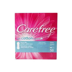 CAREFREE SERVIETTES NORMAL WITH COTTON EXTRACT BOITE DE 58