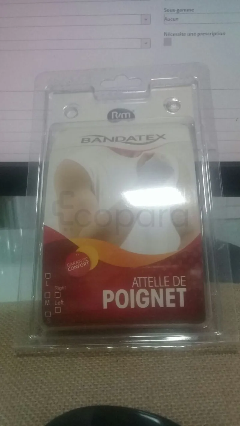 RVM BANDATEX ATTELLE DE POIGNET ET POUCE TAILLE L RIGHT