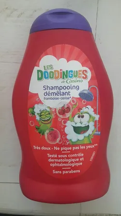 LES DOODINGUES DE CASINO SHAMPOOING DEMELANT FRAMBOISE SERICE BEBE 250ML