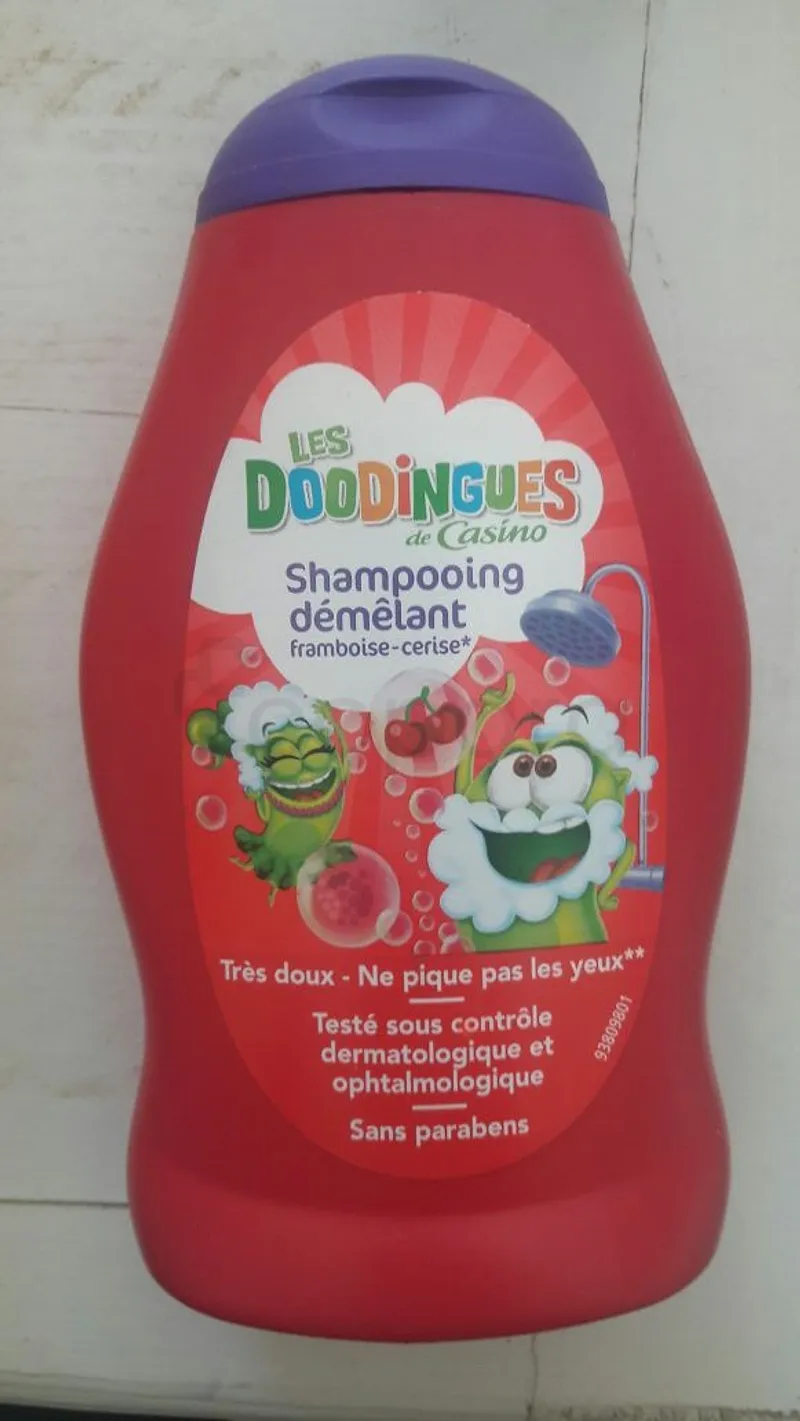 LES DOODINGUES DE CASINO SHAMPOOING DEMELANT FRAMBOISE SERICE BEBE 250ML
