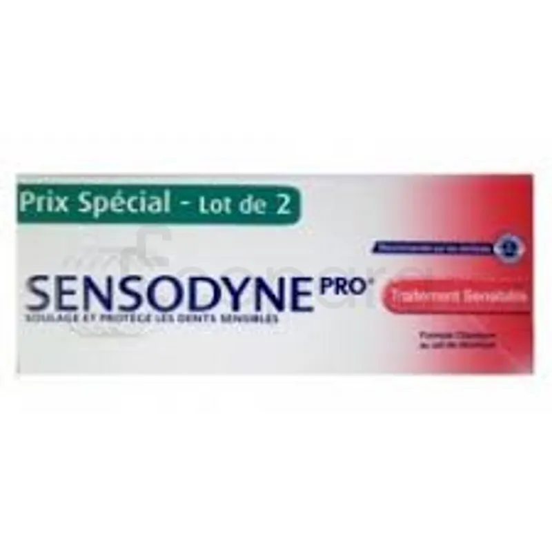 SENSODYNE TRAITEMENT SENSIBILITE DENTIFRICE LOT DE 2 75ML