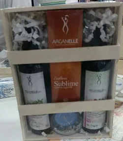 ARGANELLE COFFRET MASSAGE EXCELLENCE SUBLIME HUILE 50ML + HUILE D'ARGAN ROMARIN 250ML + HUILE D'ARGAN ROSE 250ML