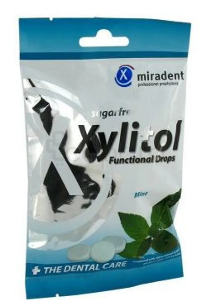 MRADENT XYLITOL SUGARFREE DROPS MENTHE 60G