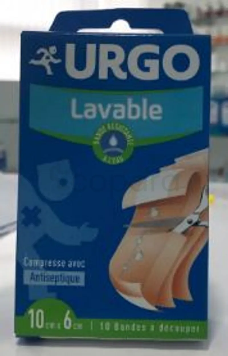 URGO LAVABLE 1M*6CM BOITE DE 10 BANDES A DECOUPER
