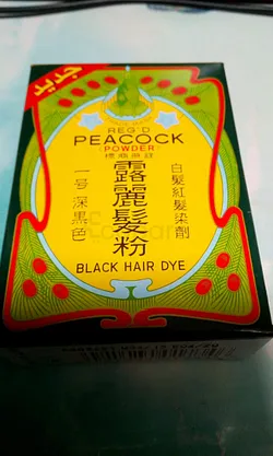 PEACOCK POUDRE BLACK HAIR DYE 6G