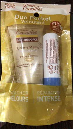 ROGE CAVAILLES NUTRISSANCE DUO POCKET VELOUTANT CREME MAINS + BAUME LEVRES 5.5ML