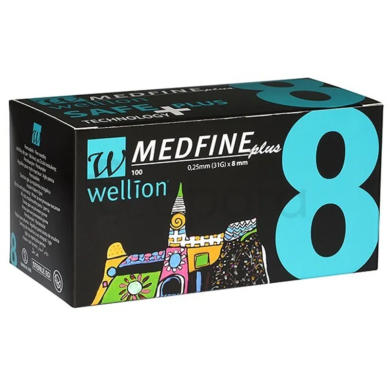 WELLION MEDFINE PLUS 8MM BOITE DE 100