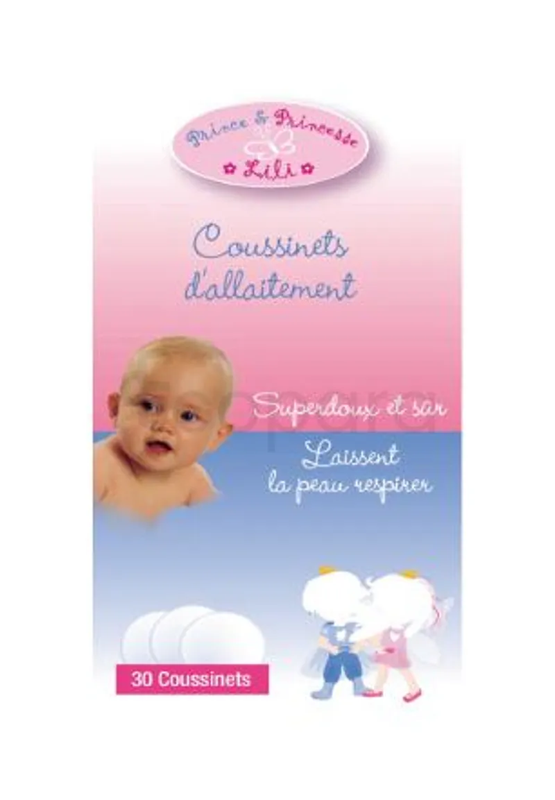 PRINCE ET PRINCESSE LILI COUSSINET ALLAITEMENT BOITE DE 30 REFERENCE CSP-001