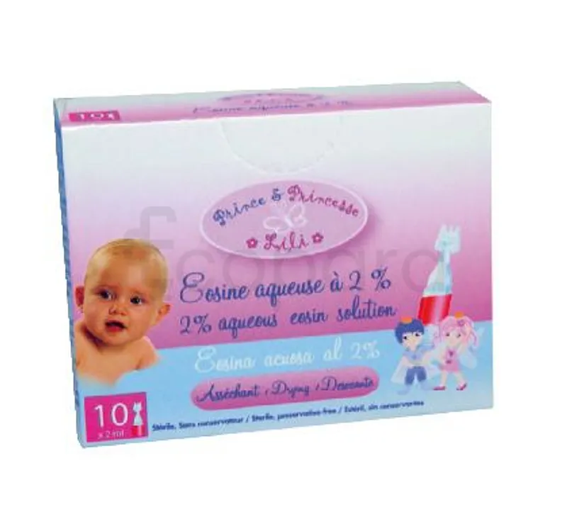 PRINCE ET PRINCESSE LILI EOSINE AQUEUSE A 2% UNIDOSE 2ML BOITE DE 10 REFERENCE  ESP-001