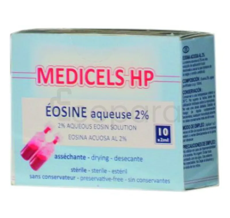 MEDICELS HP EOSINE ACQUEUSE 2% UNIDOSE BOITE DE 10 REFERENCE ESM-001