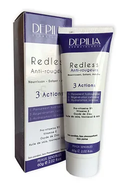 DEPILIA REDLESS CREME ANTI-ROUGEURS 3 ACTIONS PEAUX SENSIBLES 60G