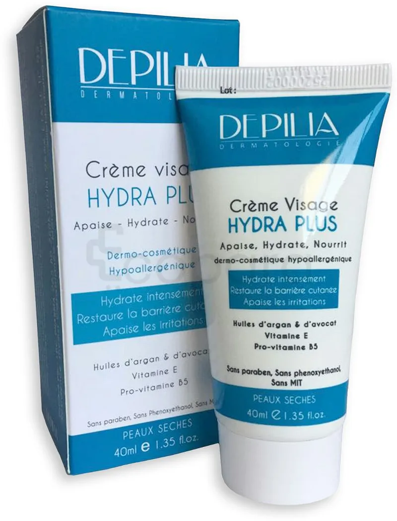 DEPILIA CREME VISAGE HYDRA PLUS PEAUX SECHES SENSIBLES 40ML