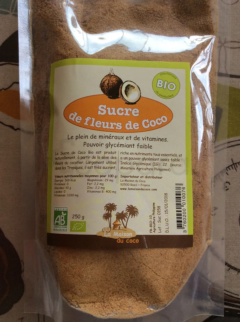 LA MAISON DU COCO SUCRE DE FLEURS DE COCO 250G