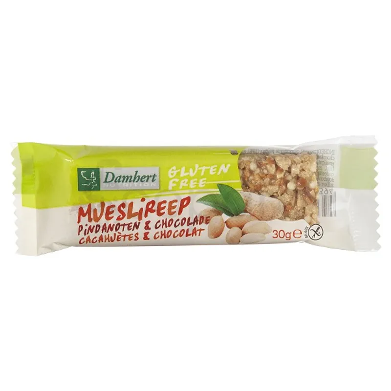 DAMHERT MUESLIREEP CACAHUETES & CHOCOLAT GLUTEN FREE 30G