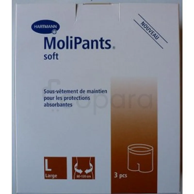 HARTMANN MOLIPANTS SOFT SOUS-VETEMENT DE MAINTIEN TAILLE L BOITE DE 3 REFERENCE 947807