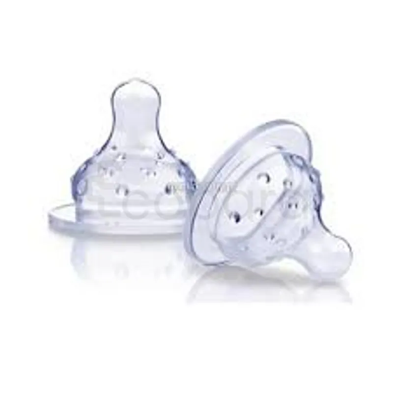NUBY TETINES SILICONE POUR BIBERONS APPRENTISSAGE A COL LARGE ANTI-COLIQUE +0-12MOIS BOITE DE 2 REFERENCE 20-ID0906