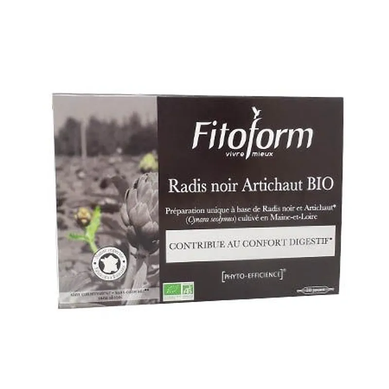 FITOFORM RADIS NOIR ARTICHAUT BIO BOITE DE 20 AMPOULES