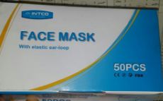 INTCO HEALTHCARE FACE MASK MASQUE D'HYGIENE 3 PLIS A ELASTIQUE BOITE DE 50