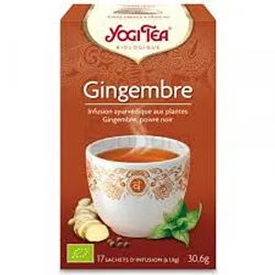 YOGI TEA GINGEMBRE TISANE AYURVEDIQUE BOITE DE 17 SACHETS