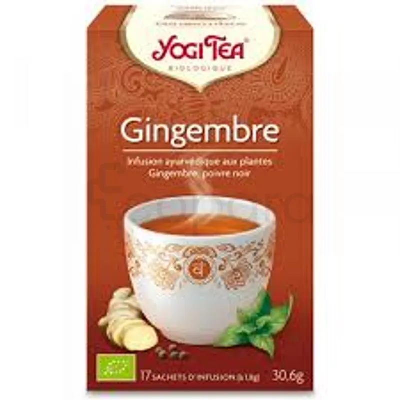 YOGI TEA GINGEMBRE TISANE AYURVEDIQUE BOITE DE 17 SACHETS