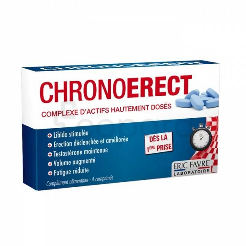 ERIC FAVRE CHRONOERECT COMPLEXE D'ACTIFS HAUTEMENT DOSES BOITE DE 4 GELULES