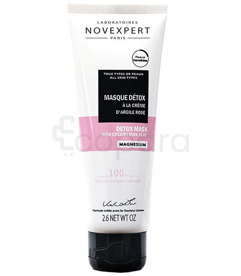 NOVEXPERT MASQUE DETOX A LA CREME D'ARGILE ROSE 75ML