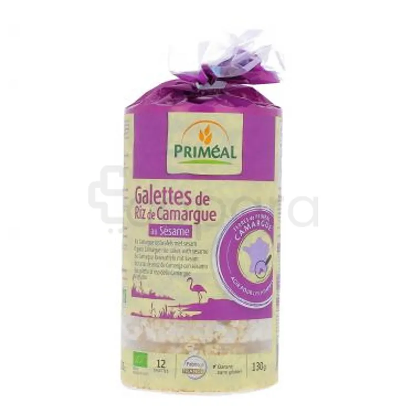 PRIMEAL GALETTES RIZ DE CAMARGUE AU SESAME 130G