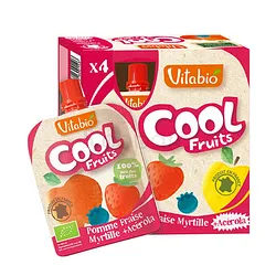 VITABIO COOL FRUITS POMME FRAISE MYRTILLE ACEROLA 4*90G