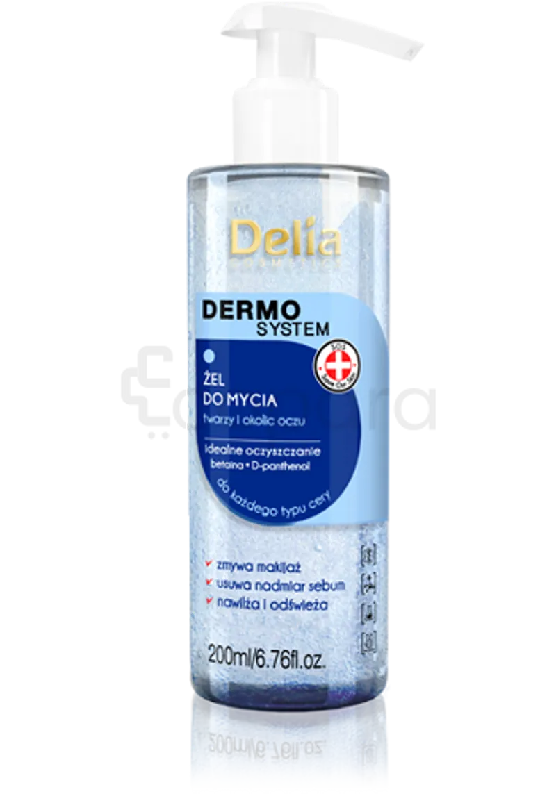 DELIA DERMO SYSTEM GEL NETTOYANT POUR LE VISAGE ET LES YEUX 200ML