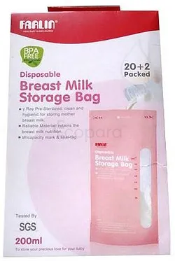 FARLIN SACHET DE CONSERVATION DE LAIT MATERNELLE 200ML BOITE DE 22 REFERENCE BP869-2