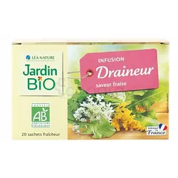 LEA NATURE JARDIN BIO INFUSION DRAINEUR SAVEUR FRAISE BOITE DE 20 SACHETS