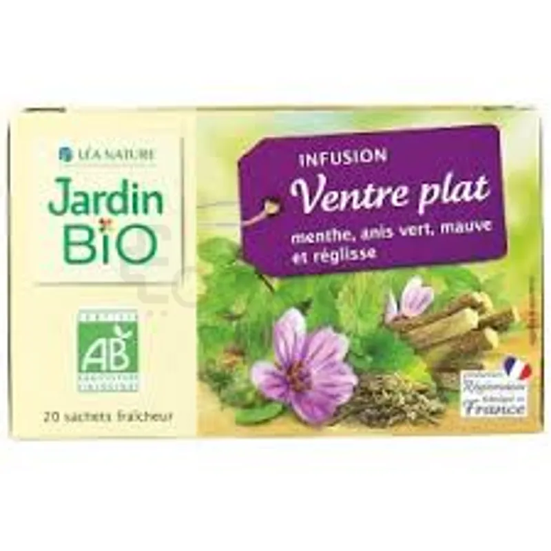 LEA NATURE JARDIN BIO VENTRE PLAT MENTHE ANIS MAUVE RÉGLISSE BOITE DE 20 SACHETS