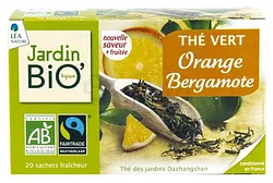 LEA NATURE JARDIN BIO THE VERT ORANGE BERGAMOTE BOITE DE 20 SACHETS