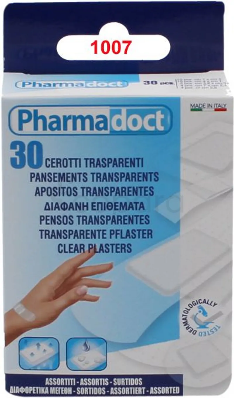 PHARMADOCT PANSEMENTS TRANSPARENTS BOITE DE 30 REFERENCE 1007