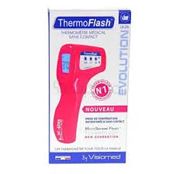 VISIOMED THERMOFLASH THERMOMETRE MEDICAL SANS CONTACT INFRAROUGE MAGENTA REFERENCE LX-26