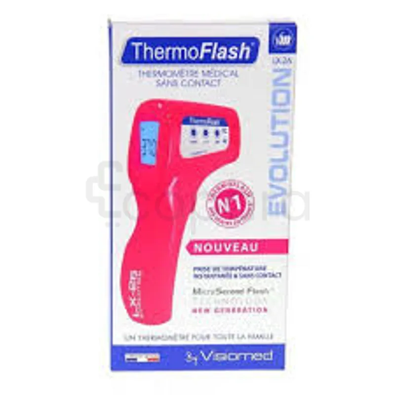 VISIOMED THERMOFLASH THERMOMETRE MEDICAL SANS CONTACT INFRAROUGE MAGENTA REFERENCE LX-26