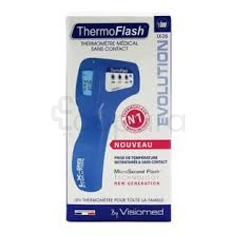VISIOMED THERMOFLASH THERMOMETRE MEDICAL SANS CONTACT INFRAROUGE BLEU REFERENCE LX-26