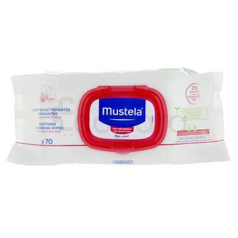 MUSTELA LINGETTES APAISANTES PEAU TRES SENSIBLE BOITE DE 70