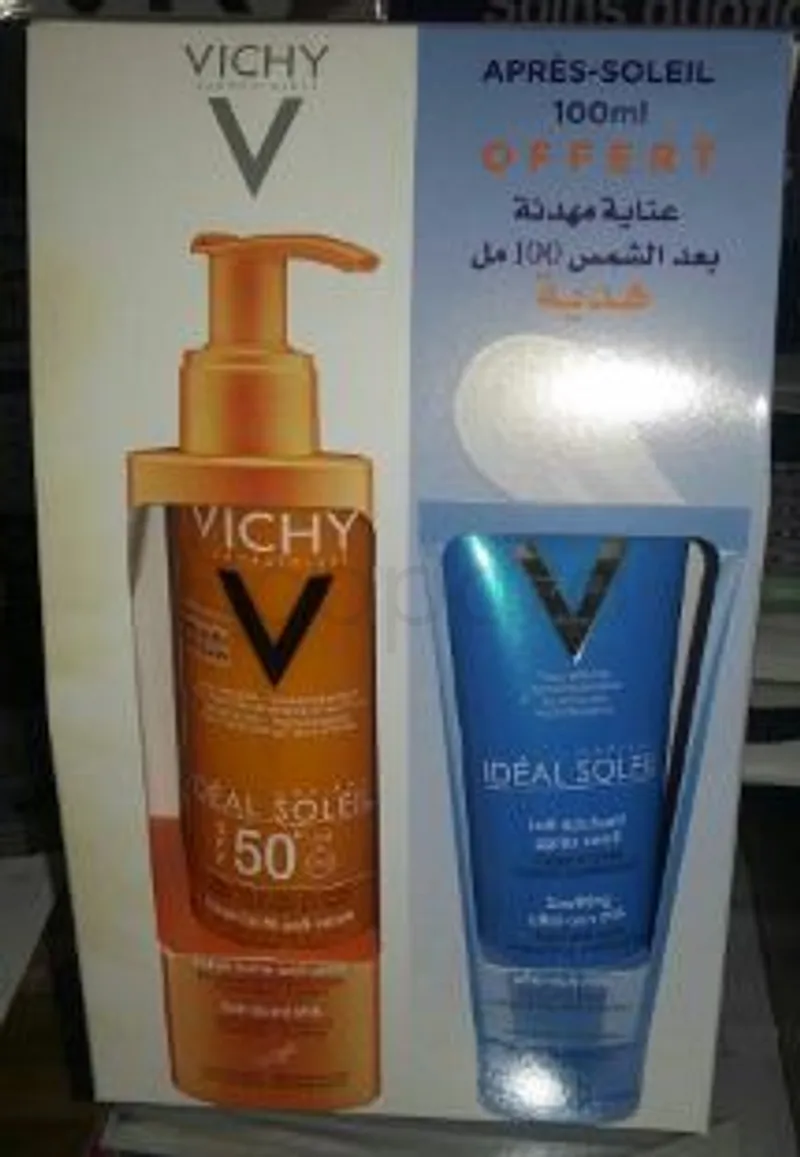VICHY IDEAL SOLEIL FLUIDE LACTE ANTI-SABLE 200ML + APRES SOLEIL 100ML OFFERT