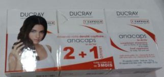 DUCRAY ANACAPS TRI-ACTIV CURE DE 3 MOIS BOITE DE 30 CAPSULES LOT DE 3