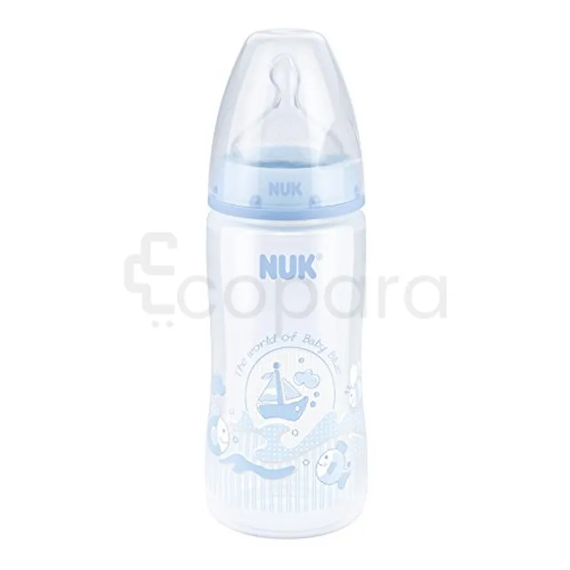 NUK BIBERON FIRST CHOICE 0-6MOIS BLEU 300ML REFERENCE 10741537