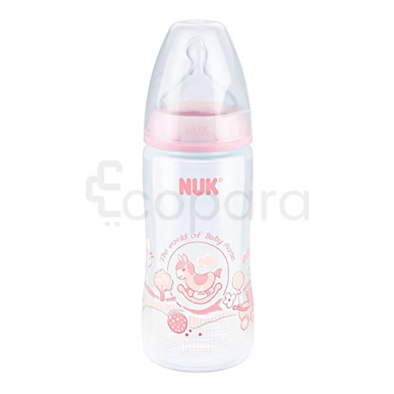 NUK BIBERON FIRST CHOICE 0-6MOIS ROSE 300ML REFERENCE 10741536