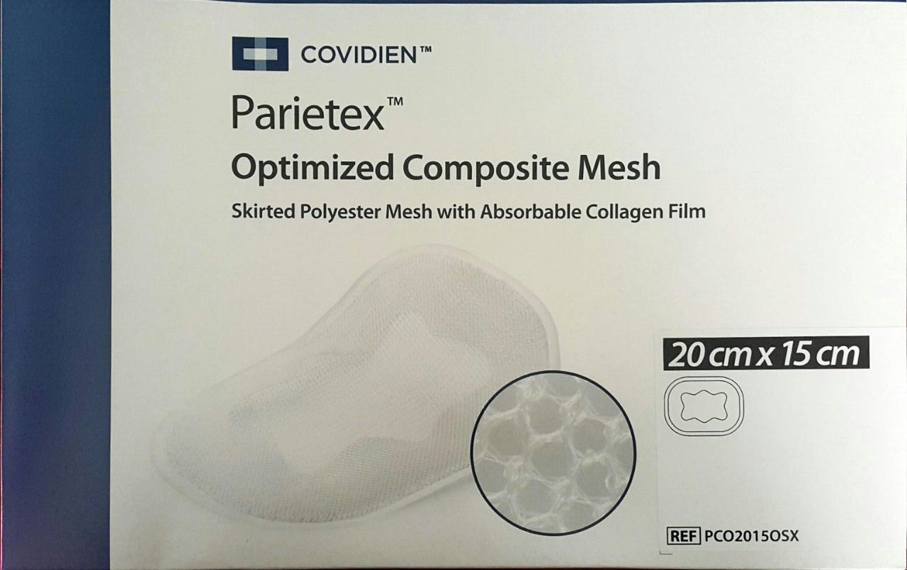 COVIDIEN PARIETEX OPTIMIZED COMPOSITE MESH 20CM*15CM REFERENCE PCO2015OSX