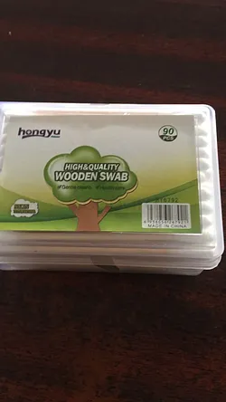 HONGYU WOODEN SWAB COTONS TIGES BOITE DE 90