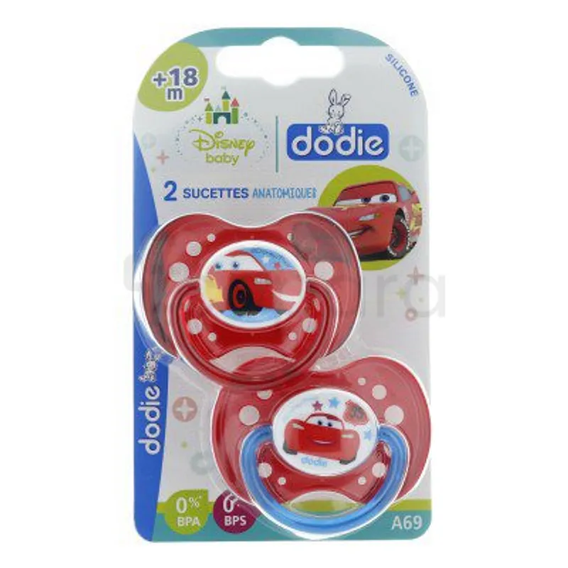 DODIE SUCETTE ANATOMIQUE DUO CARS +18MOIS REFERENCE NA69