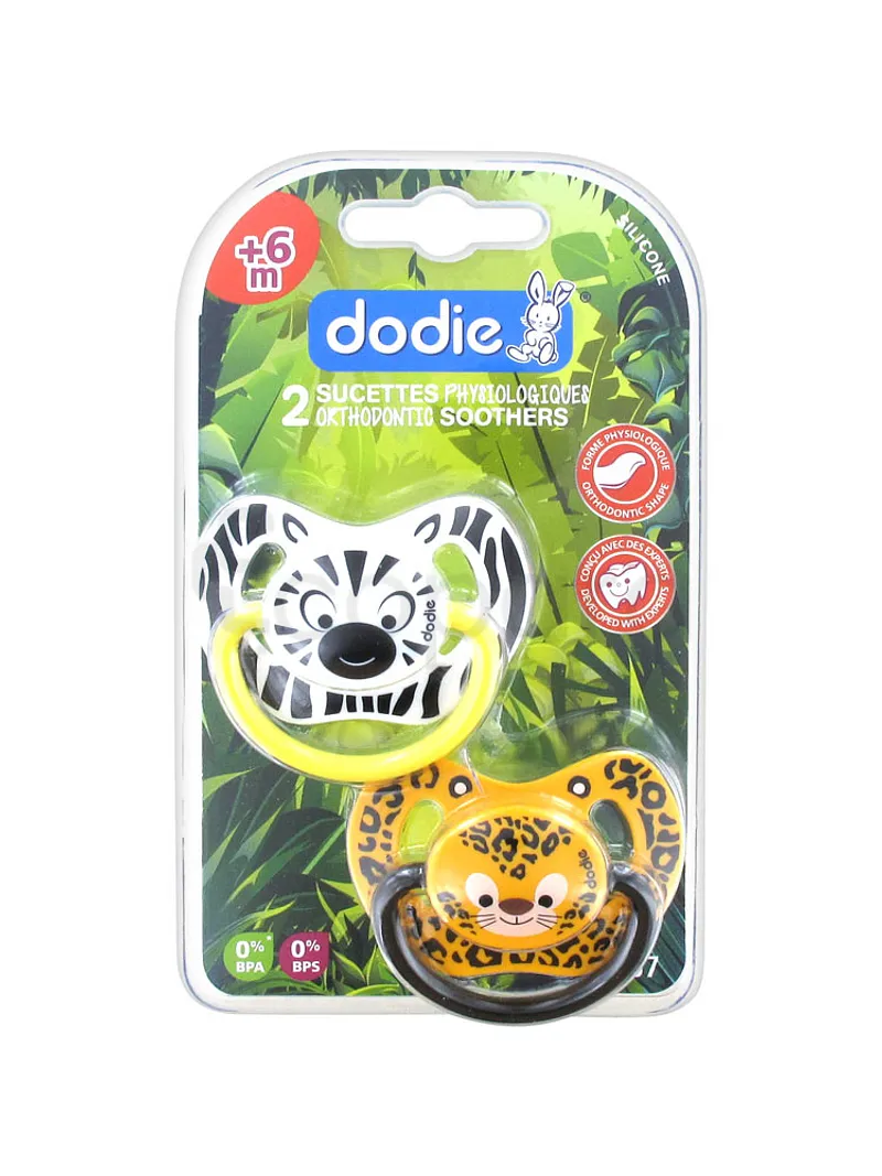 DODIE SUCETTE PHYSIOLOGIQUE DUO IMPRIMES JUNGLE +6MOIS REFERENCE NP67